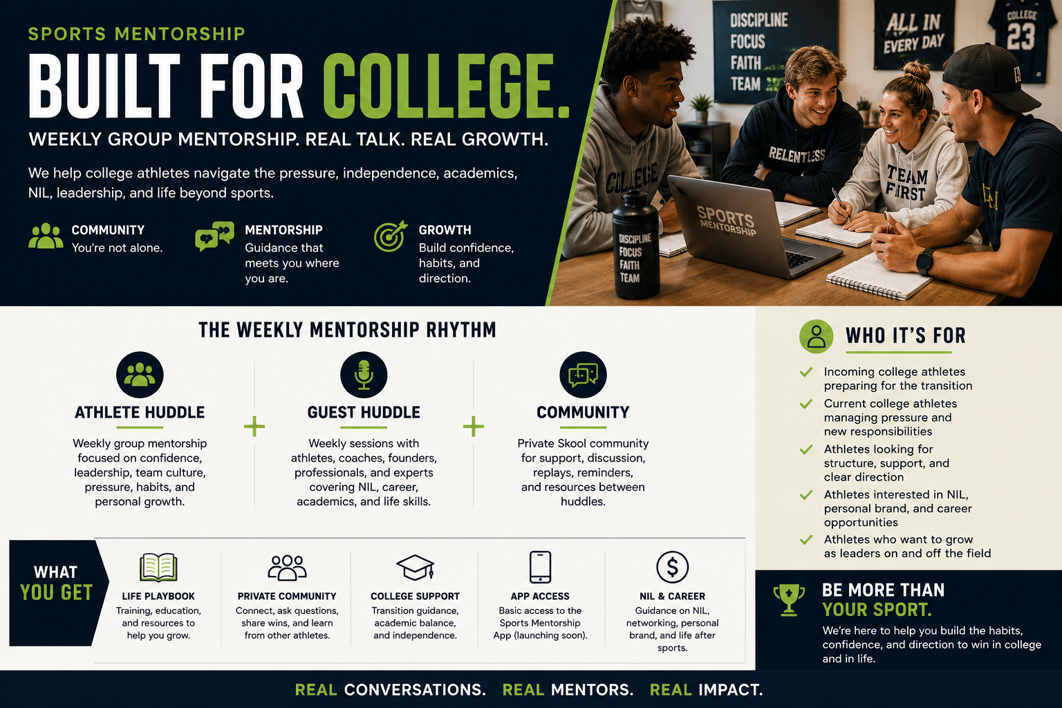 College group mentorship program overview