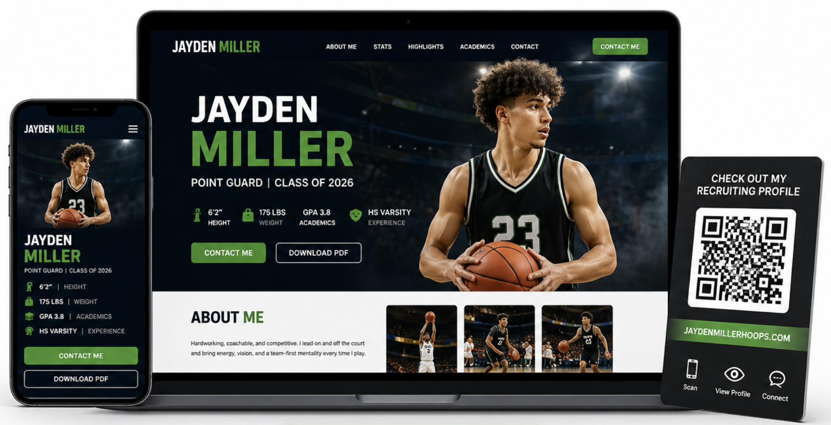 Recruiting website preview